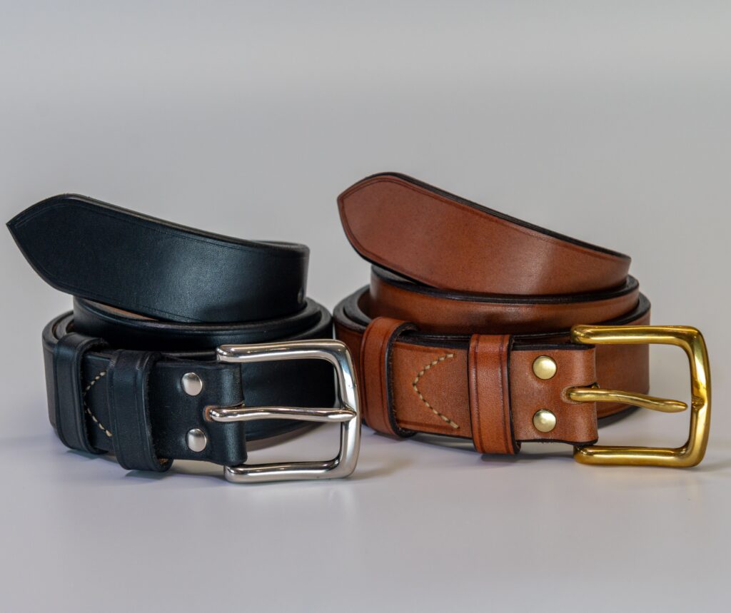 Classic oak bark leather belts